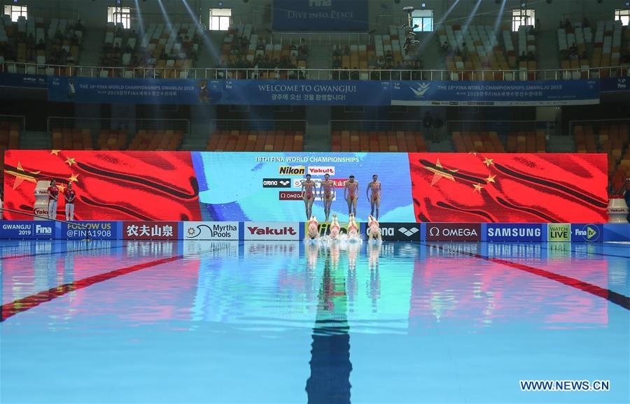 (SP)SOUTH KOREA-GWANGJU-FINA WORLD CHAMPIONSHIPS-ARTISTIC SWIMMING-TEAM TECHNICAL PRELIMINARY