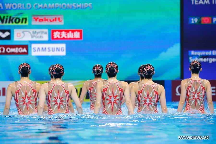 (SP)SOUTH KOREA-GWANGJU-FINA WORLD CHAMPIONSHIPS-ARTISTIC SWIMMING-TEAM TECHNICAL PRELIMINARY