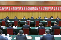 趙樂(lè)際出席“弘揚(yáng)憲法精神，加強(qiáng)憲法實(shí)施，為強(qiáng)國(guó)建設(shè)、民族復(fù)興提供憲法保障”座談會(huì)并講話
