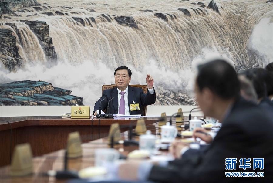 1月29日，十二屆全國人大常委會第一百零九次委員長會議在北京人民大會堂舉行，張德江委員長主持會議。 新華社記者 李濤 攝