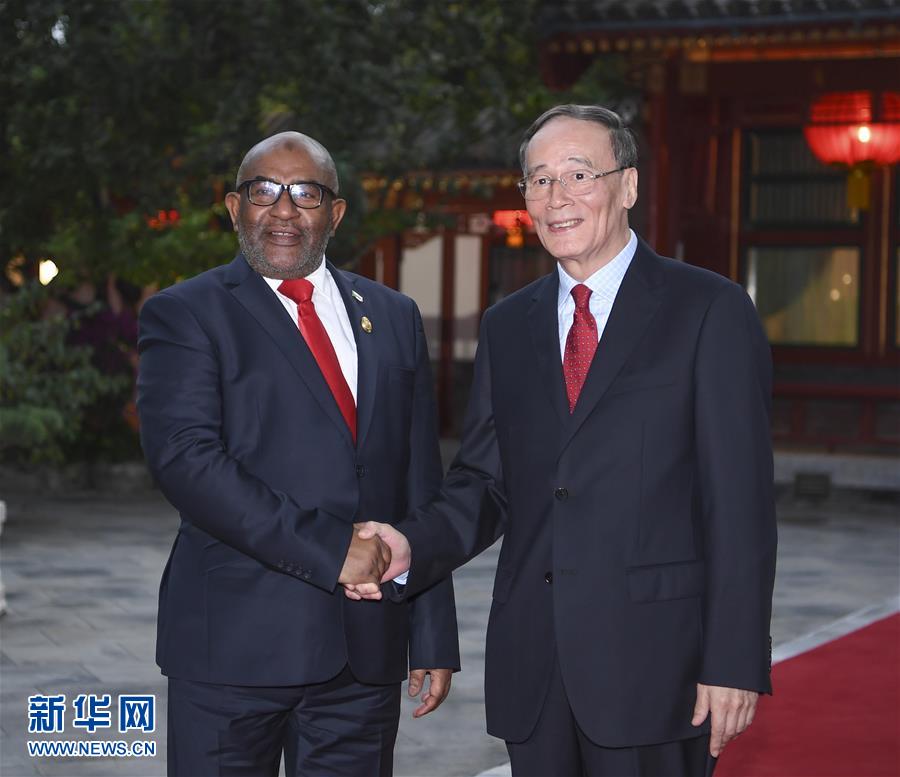 (中非合作論壇)王岐山會(huì)見科摩羅總統(tǒng)阿扎利