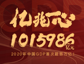 億兆一心！2020年中國GDP首次超百萬億！