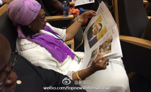 李克強(qiáng)即將在非盟總部發(fā)表演講，請柬&ldquo;一柬難求&rdquo;。圖片來源：&ldquo;新國際&rdquo;微博。