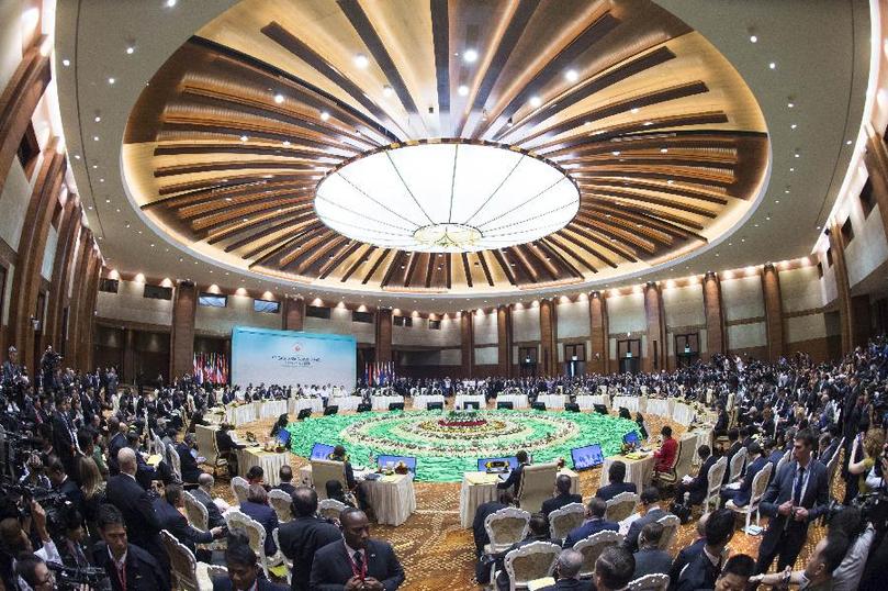  11月13日，中國國務院總理李克強在緬甸內比都出席第九屆東亞峰會。 新華社記者 王曄 攝