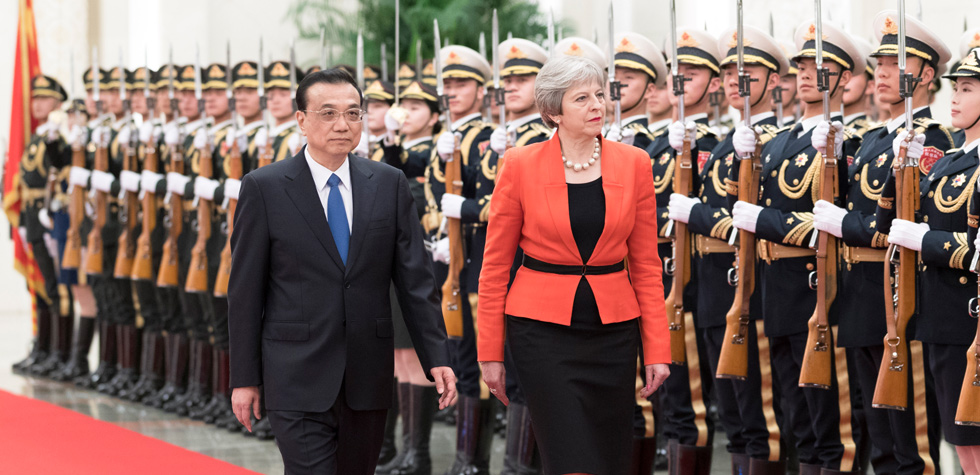 李克強(qiáng)同特雷莎&middot;梅舉行中英總理年度會晤